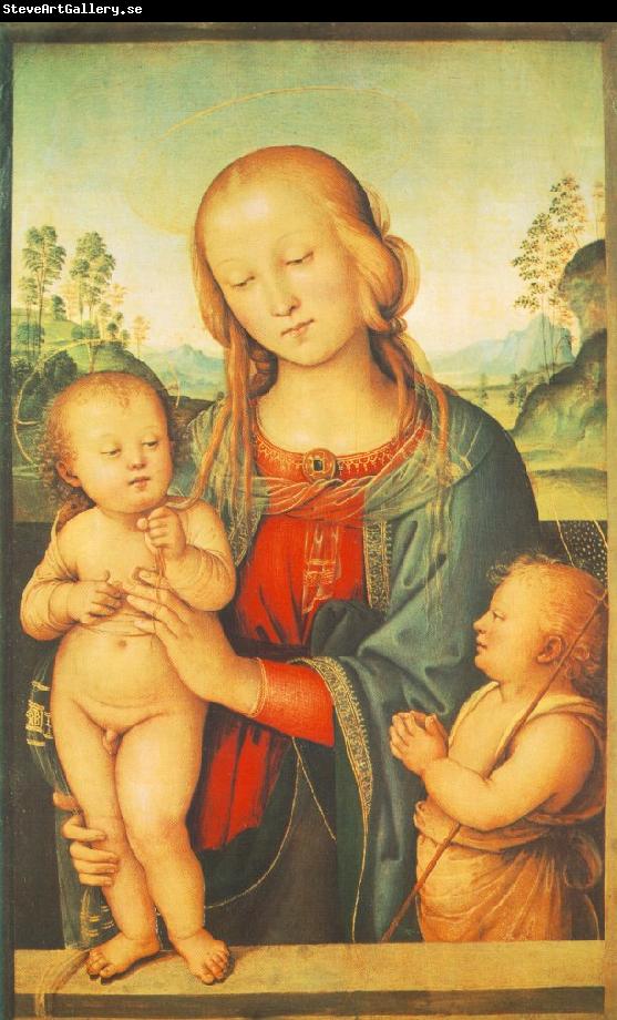 PERUGINO, Pietro Madonna with Child and Little St John a